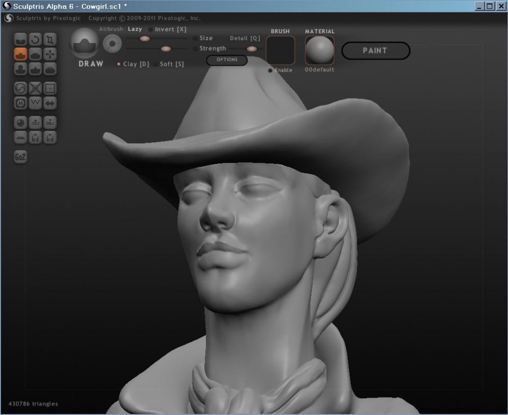 Sculptris aplicación de modelado 3D
