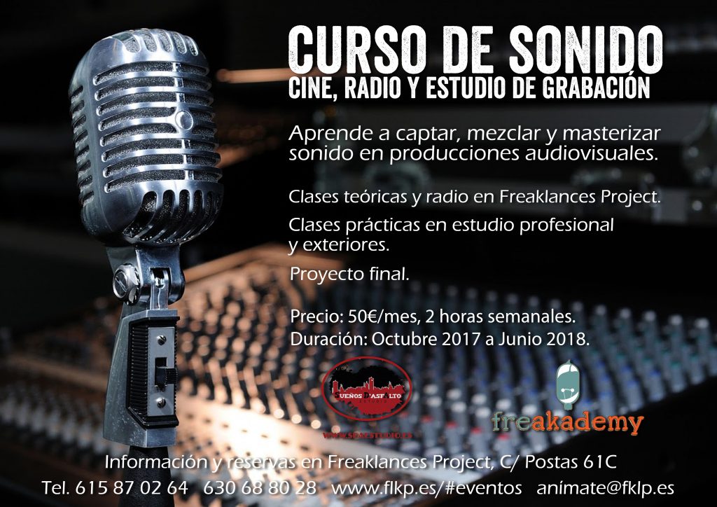 Curso de Sonido, aprende Cine, Radio y Doblaje en un estudio de Grabación