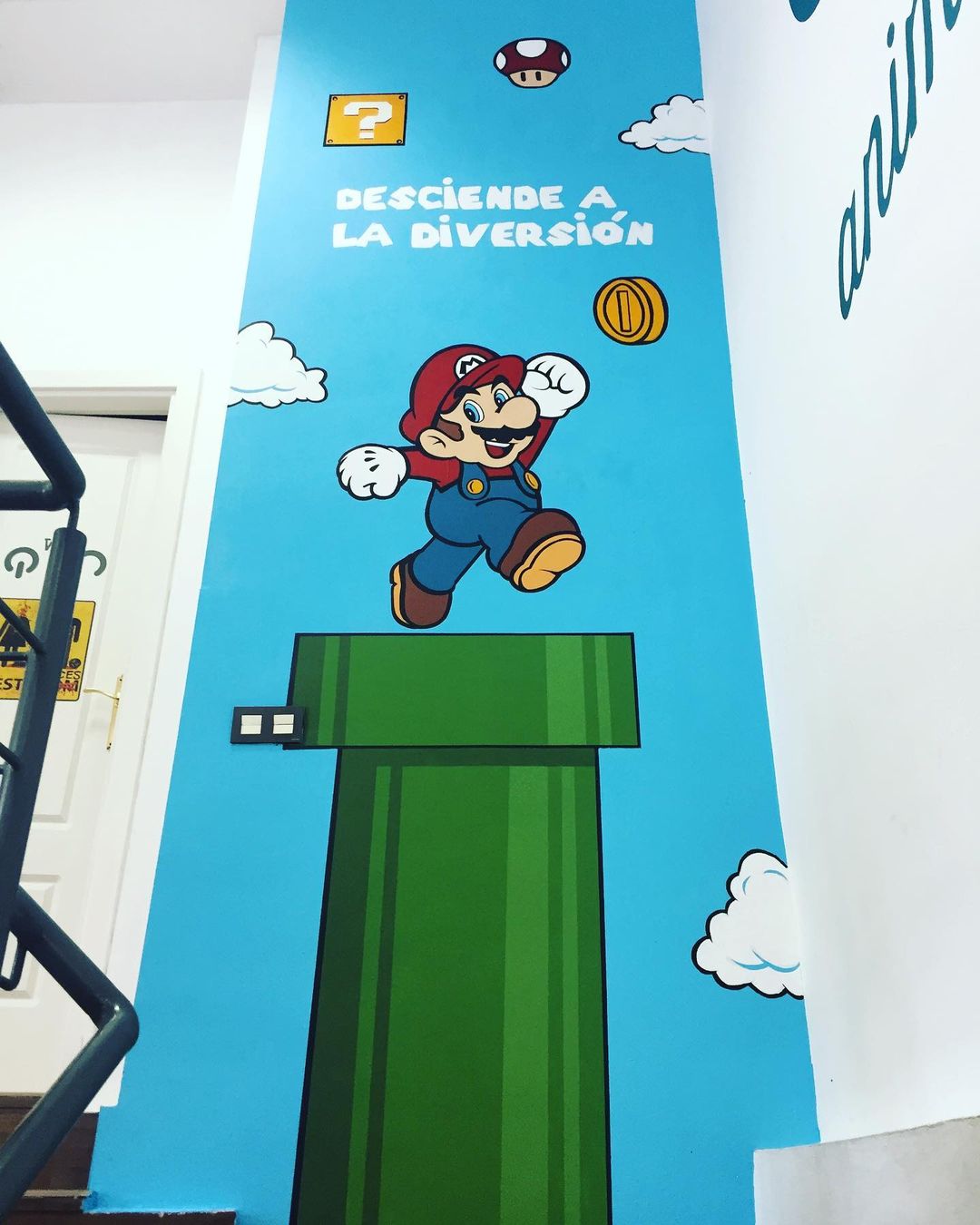 Mural Mario Bros Ilustración