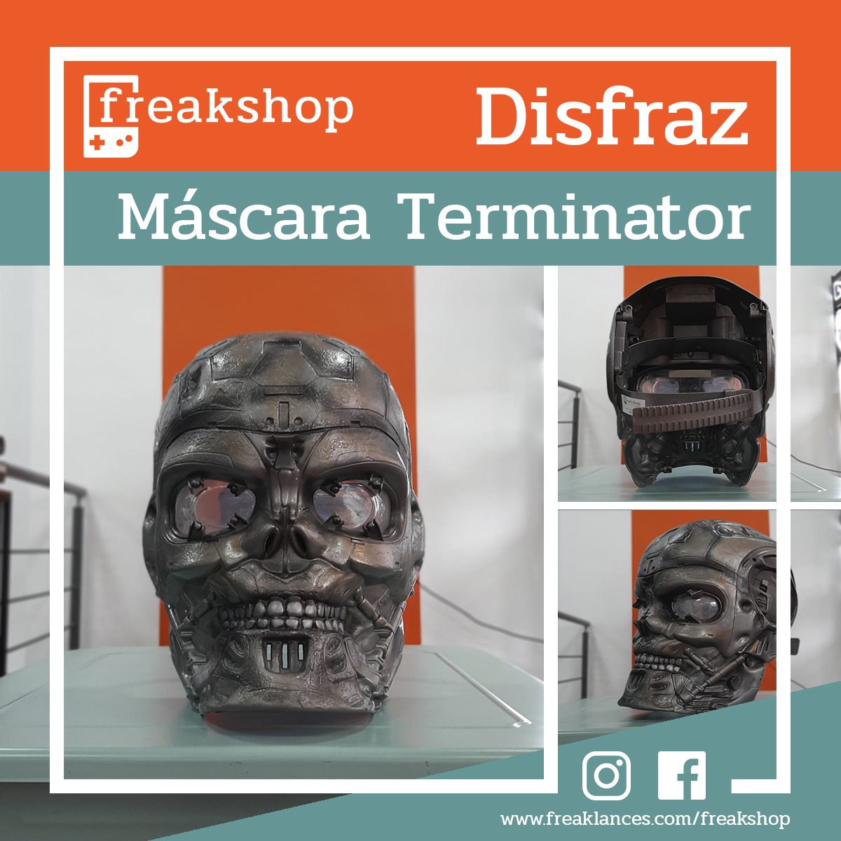 Incentivo Contradecir Objetor Máscara Terminator > Disfraz - Freaklances Agencia CreativaFreaklances  Agencia Creativa