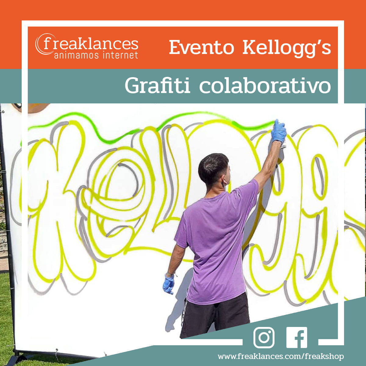 Evento de Kellogg's con Smarty Events donde se realizó un grafiti colaborativo.