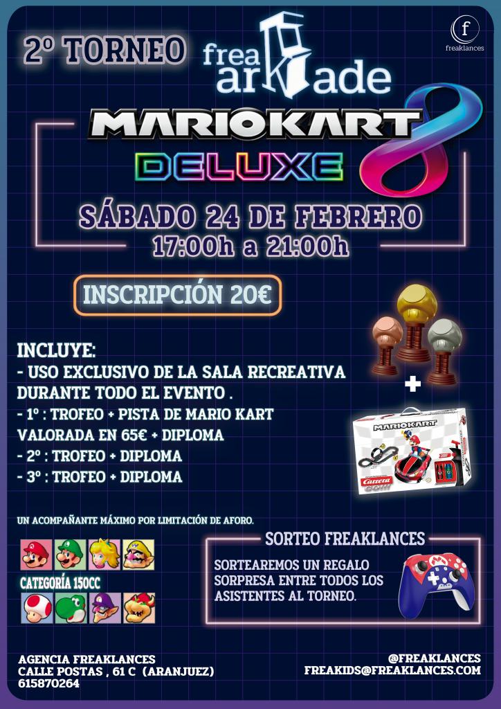 Segundo Torneo de Mario Kart en la sala recreativa 'FreakArkade'. Aranjuez.